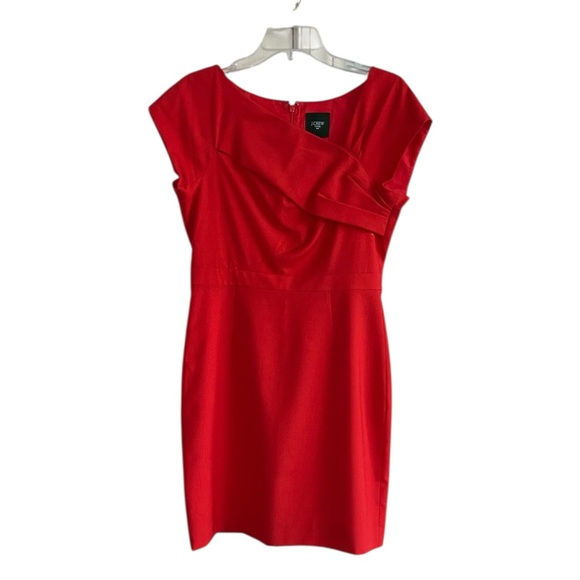 J Crew Women's Origami Sheath Shift Dress Wool Size 8 - Picture 3 of 11